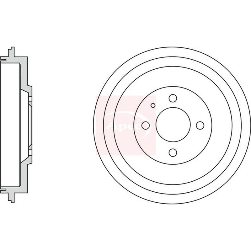 Apec Brake Drum Assembly Rear fits Seat Inca 1995-2003 1.4 1.9