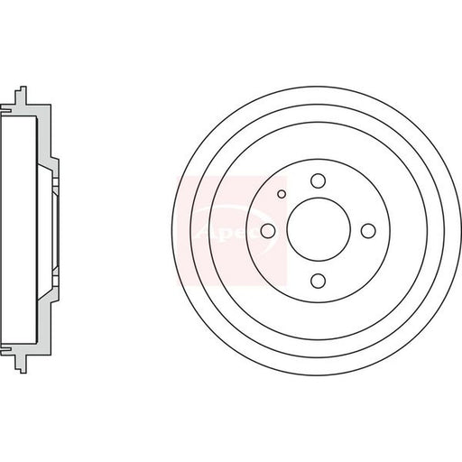 Apec Brake Drum Assembly Rear fits Seat Inca 1995-2003 1.4 1.9