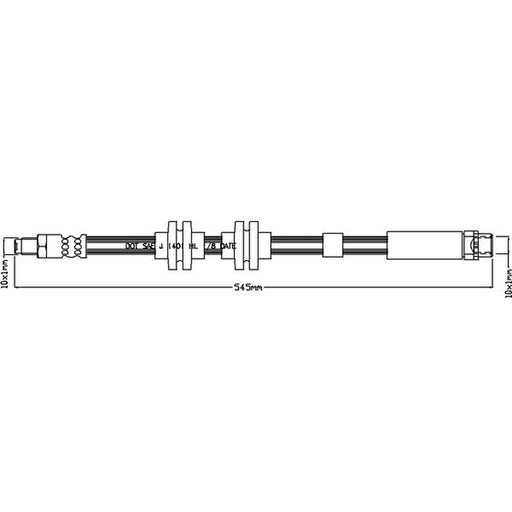 Juratek Brake Hydraulic Hose Line Right JBH1090