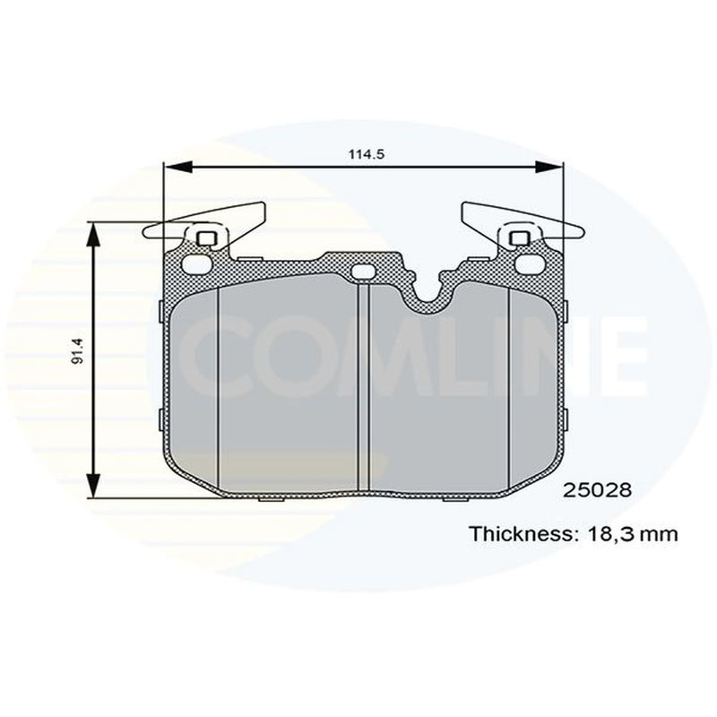Comline 4 x Front Brake Pad Set fits BMW 2 2015-2021