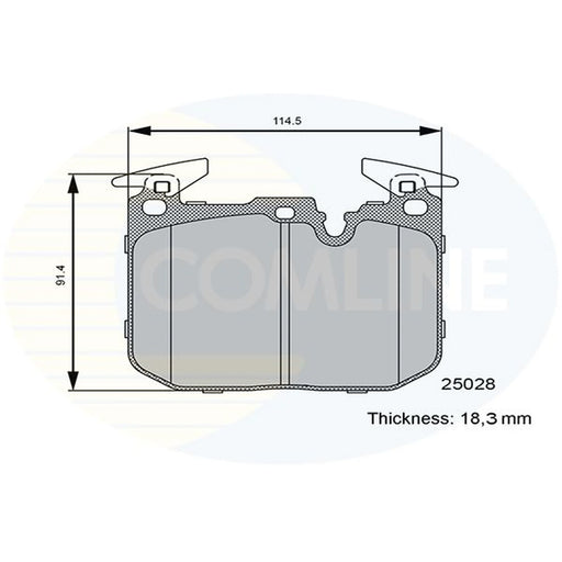Comline 4 x Front Brake Pad Set fits BMW 2 2015-2021