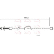 Apec Handbrake Cable Front fits Ford Fiesta V 2001-2010 1.25 1.3 1.4 1.6