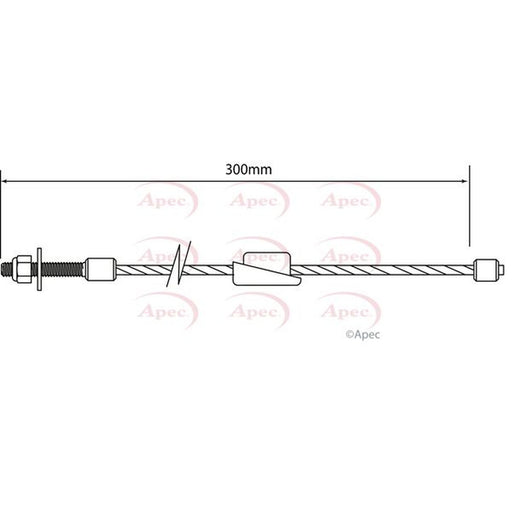 Apec Handbrake Cable Front fits Ford Fiesta V 2001-2010 1.25 1.3 1.4 1.6
