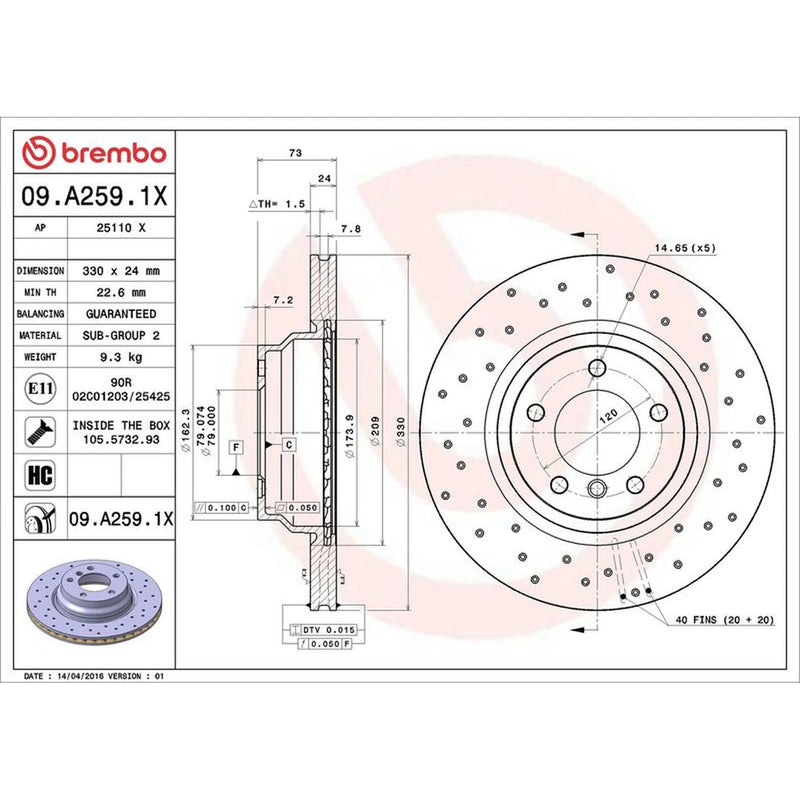 Brembo Xtra Front / & Rear / Brake Discs & Pads fits BMW 3 2010-2012