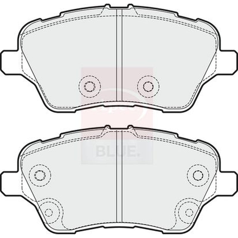 Apec Front & Rear Brake Discs & Pads fits Ford Fiesta VI 2013-2017 1.6