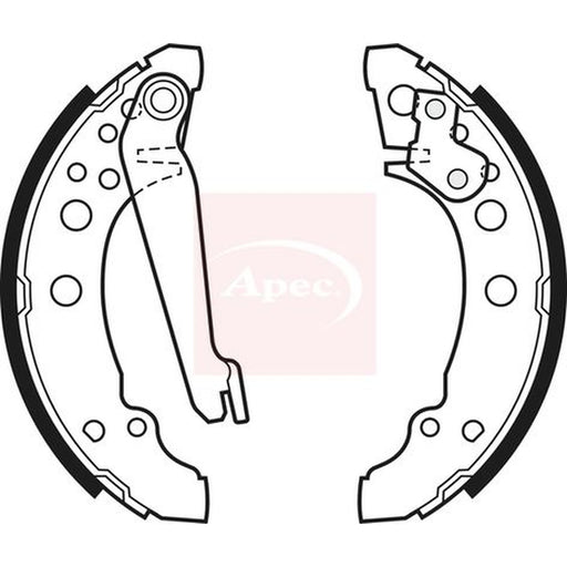 Apec Brake Shoe Set Axle Kit fits Audi 80 B2 1978-1987 1.6 1.8 1.9 2.0