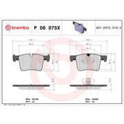 Brembo 4 x Front Brake Pad Set fits BMW 1 Sports Hatch 2011-2019