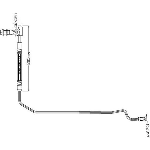 Juratek Brake Hydraulic Hose Line Rear Left fits Audi A6 C5 1997-2005