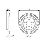 Bosch Front Brake Vented Discs & Pads fits Ford Maverick 2001 on 2.0 3.0
