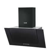 Baridi Angled Chimney Cooker Hood with Carbon Filters & LED Lamp - Black Glass Baridi - Dynamic Drive