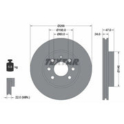Textar 2 x Vented Front Brake Discs 92102600-x2