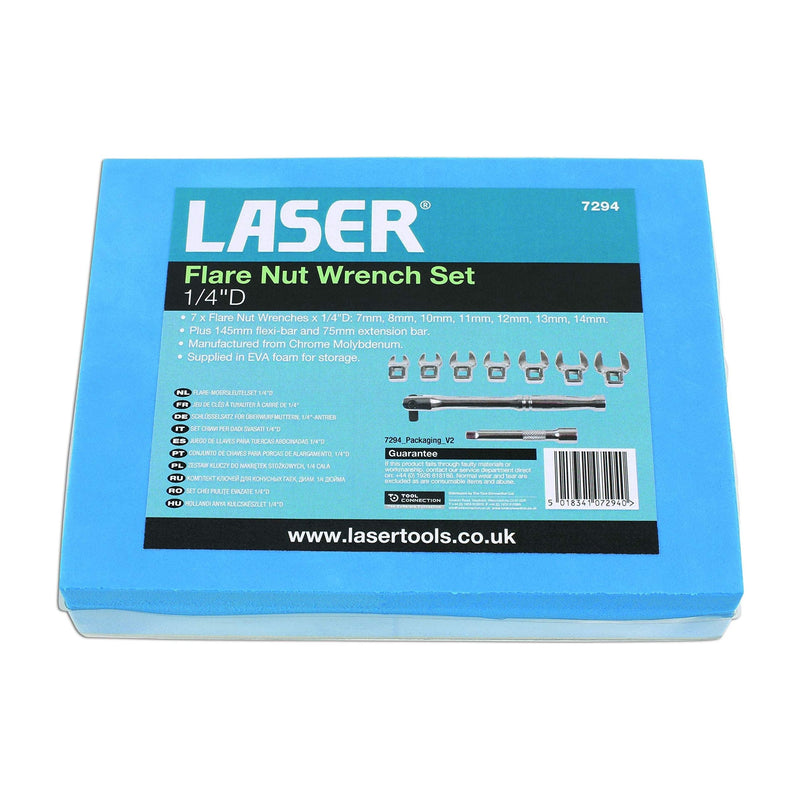 Laser Flare Nut Wrench Set 1/4"D 9c 7294 Laser - Dynamic Drive