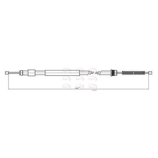 Apec Handbrake Cable Left Rear fits Citroën C15 Box Body 1984-2000 1.1 1.4 1.8