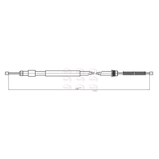 Apec Handbrake Cable Right Rear CAB1001