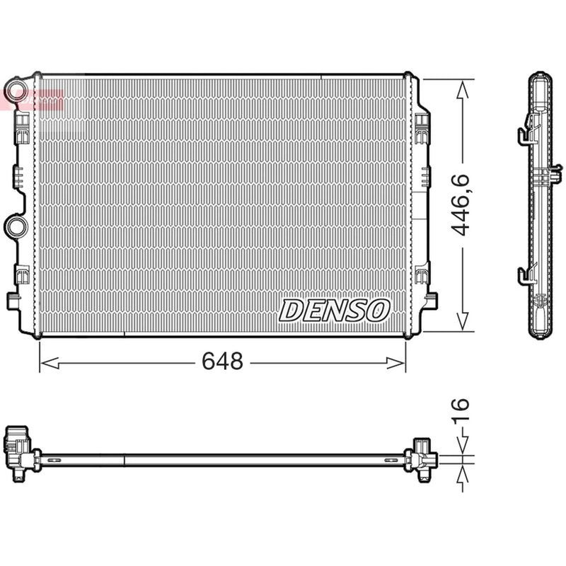 Denso Engine Radiator fits Audi A1 2018 on