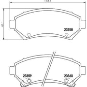 Mintex Front Brake Pad Set fits Buick Century 1996-2005 3.1