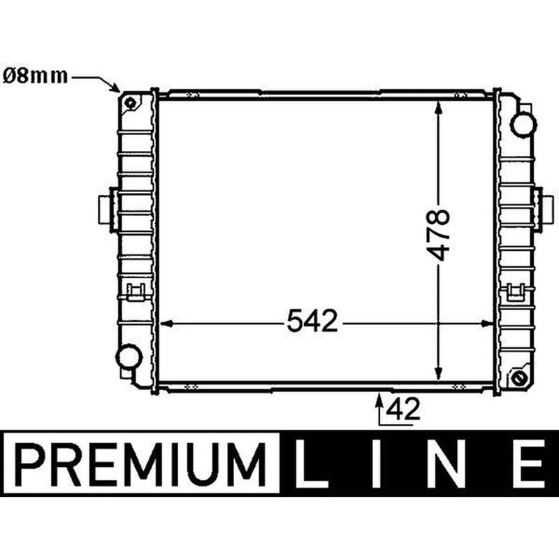 Mahle Engine Radiator fits Iveco Eurocargo I-Iii 1991-2015