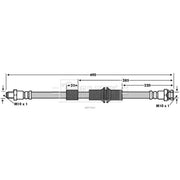 Borg & Beck Brake Hydraulic Hose Line Front Right BBH7804