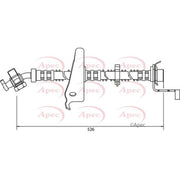 Apec Brake Hydraulic Hose Line Front Right fits Land Rover Discovery 1998-2004