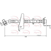 Apec Brake Hydraulic Hose Line Lower HOS4027