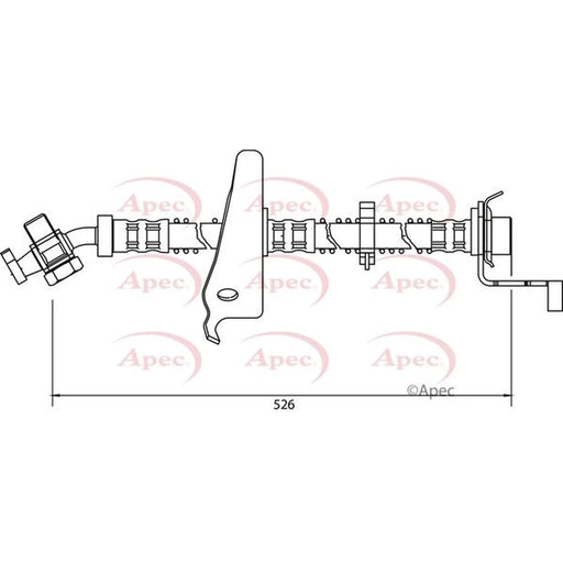 Apec Brake Hydraulic Hose Line Lower HOS4027