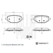 Blue Print Rear Brake Solid Discs & Pads fits Renault Captur II 2020 on