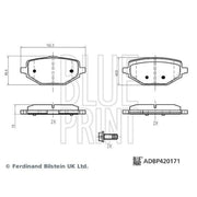 Blue Print Rear Brake Pad Set ADBP420171