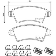 DON Front Brake Pad Set fits Citroën Xsara 1997-2005 1.8 2.0
