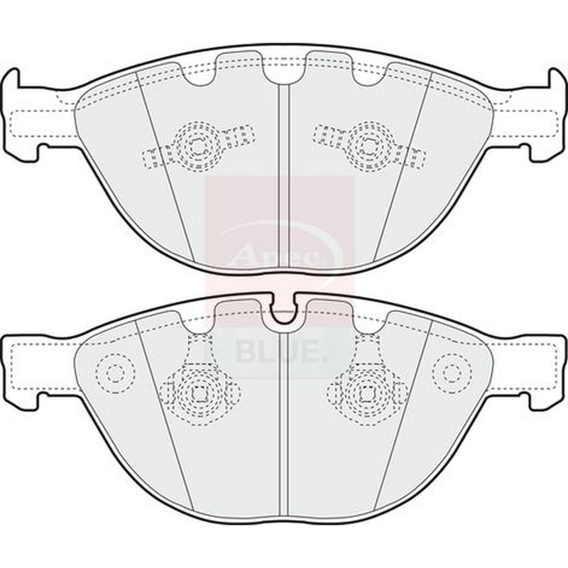 Apec Front Brake Pad Set fits BMW 5 2004-2010