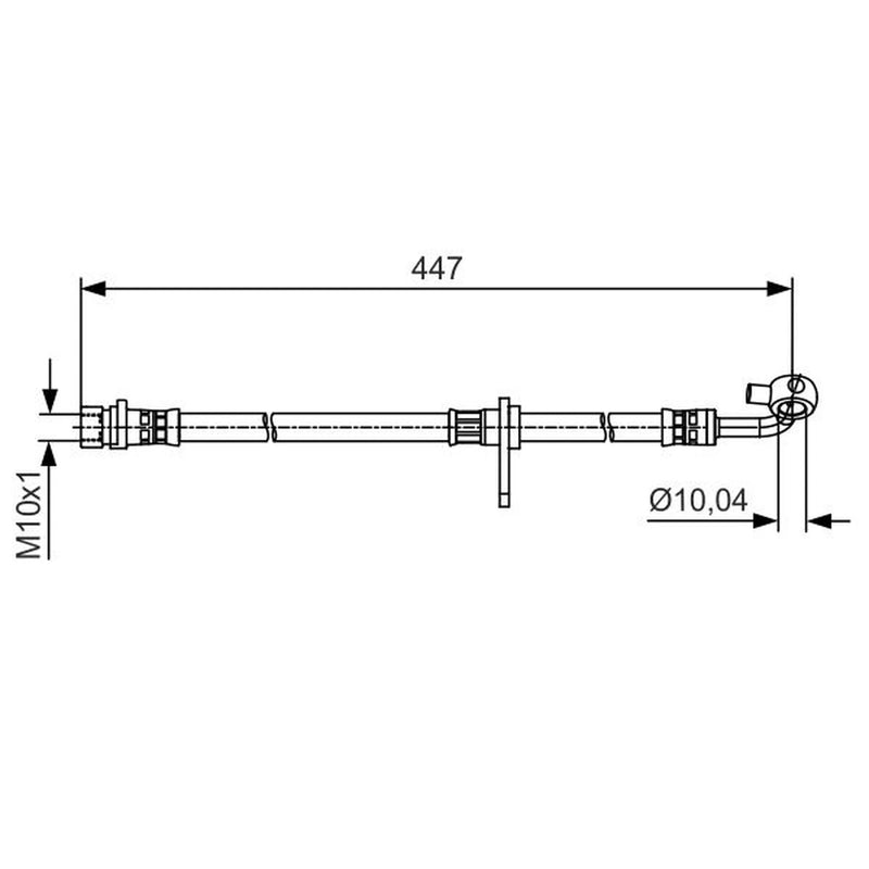 Bosch Brake Hydraulic Hose Line Front Right fits Honda Cr-V III 2006-2012
