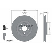 Textar 2 x Internally Vented Brake Discs 92112300