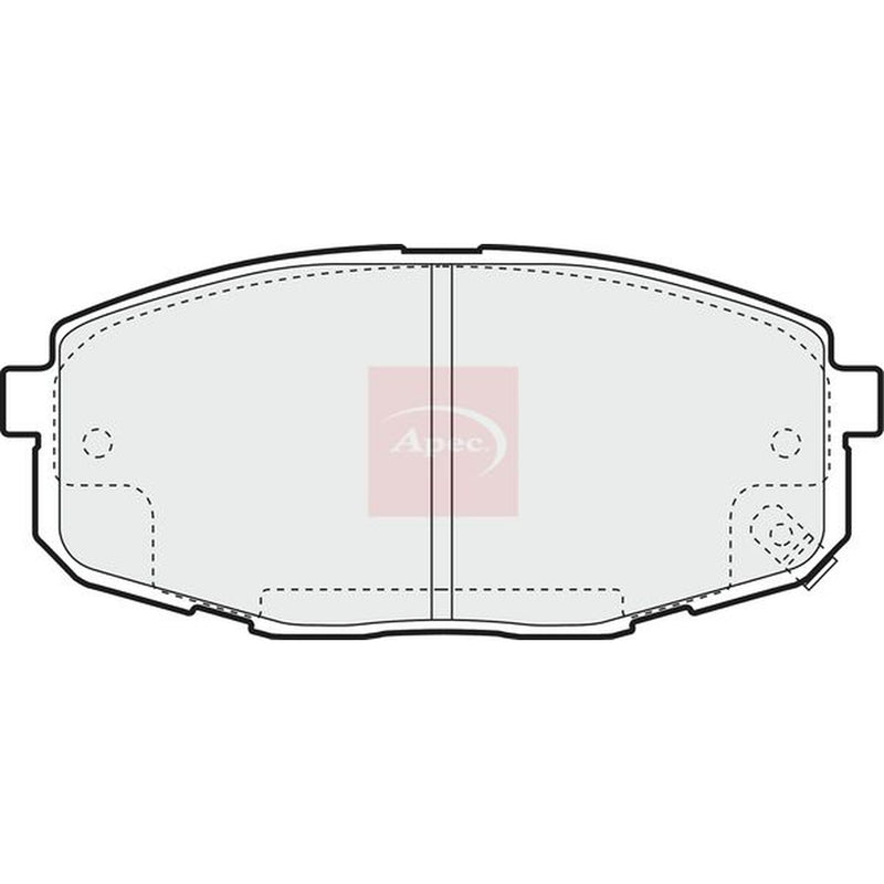 Apec Front Brake Pad Set fits Kia Carens I 2000-2007 1.6 1.8 2.0