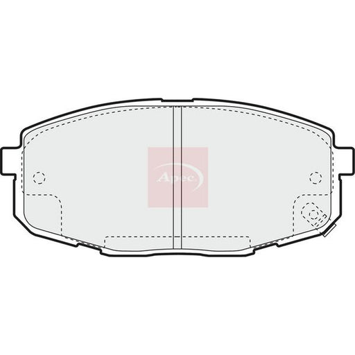 Apec Front Brake Pad Set fits Kia Carens I 2000-2007 1.6 1.8 2.0