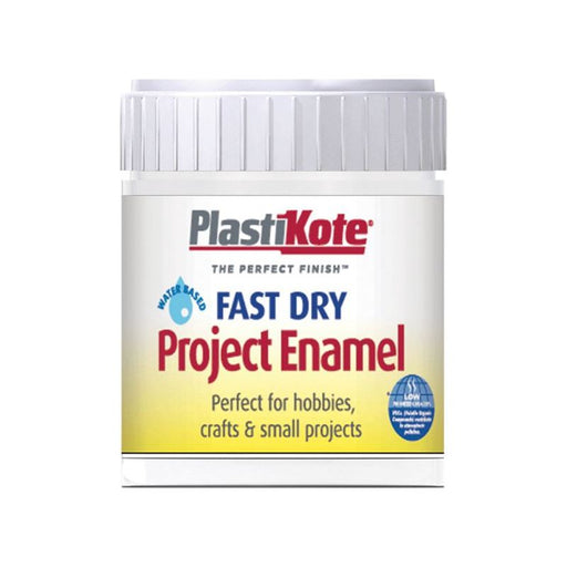 Plastikote Fast Dry Enamel Paint B4 Bottle Gloss White 59ml PlastiKote - Dynamic Drive