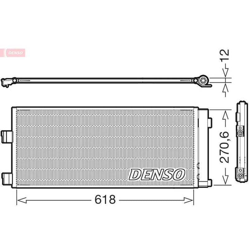 Denso Air Conditioning Condenser fits Opel Adam 2014-2019 1.0 1.4