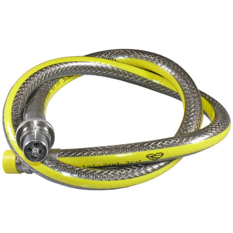 Stainless Cooker Hose 1250mm Bayonet x 1/2 Male BSPT Caravan/Motorhome Nova - Dynamic Drive