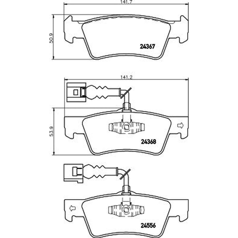 DON Front & Rear Pads fits VW Touareg 2002-2018 2.5 3.0 3.2 3.6 4.2 5.0