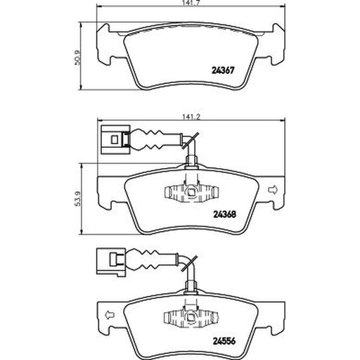 DON Front & Rear Pads fits VW Touareg 2002-2018 2.5 3.0 3.2 3.6 4.2 5.0