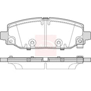 Apec Rear Brake Pad Set fits Jeep Wrangler IV 2017 on 2.0 2.2