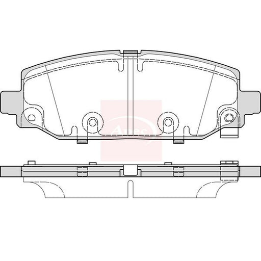 Apec Rear Brake Pad Set fits Jeep Wrangler IV 2017 on 2.0 2.2