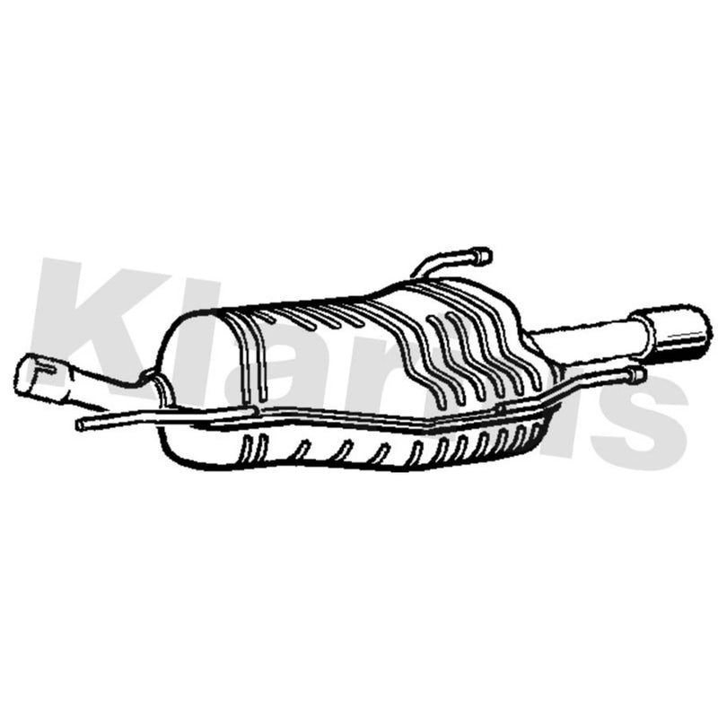 Klarius Box With Tail Pipe Rear fits Vauxhall Astra 2001-2005 1.6