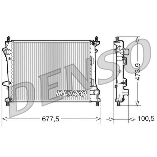 Denso Engine Radiator fits Fiat Multipla 1999-2000 1.9