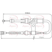 Apec Handbrake Cable Left Rear fits Volvo S40 I 1995-2004 1.6 1.8 1.9 2.0