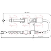 Apec Handbrake Cable Left Rear CAB1508
