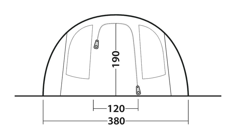 Outwell Carolina 6 Pole Tent Blue 6 Person Outwell - Dynamic Drive