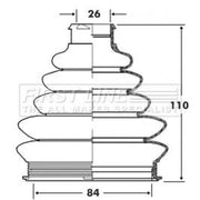 First Line Drive Shaft Bellow Kit Front Left Thermoplast fits Citroën Berlingo