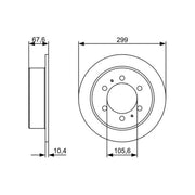 Bosch Front & Rear Brake Discs & Pads fits Ssangyong Rexton II 2002-2006