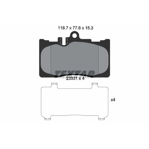 Textar Front Brake Pad Set 2333102