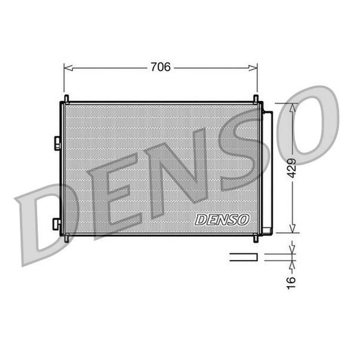 Denso Air Conditioning Condenser fits Toyota Rav 4 III 2005-2013 2.0 2.2 2.4