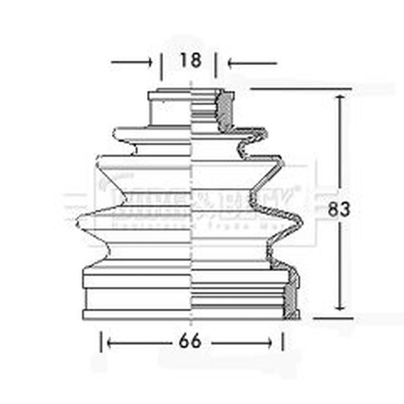 Borg & Beck Drive Shaft Bellow Kit Wheel Side BCB2243